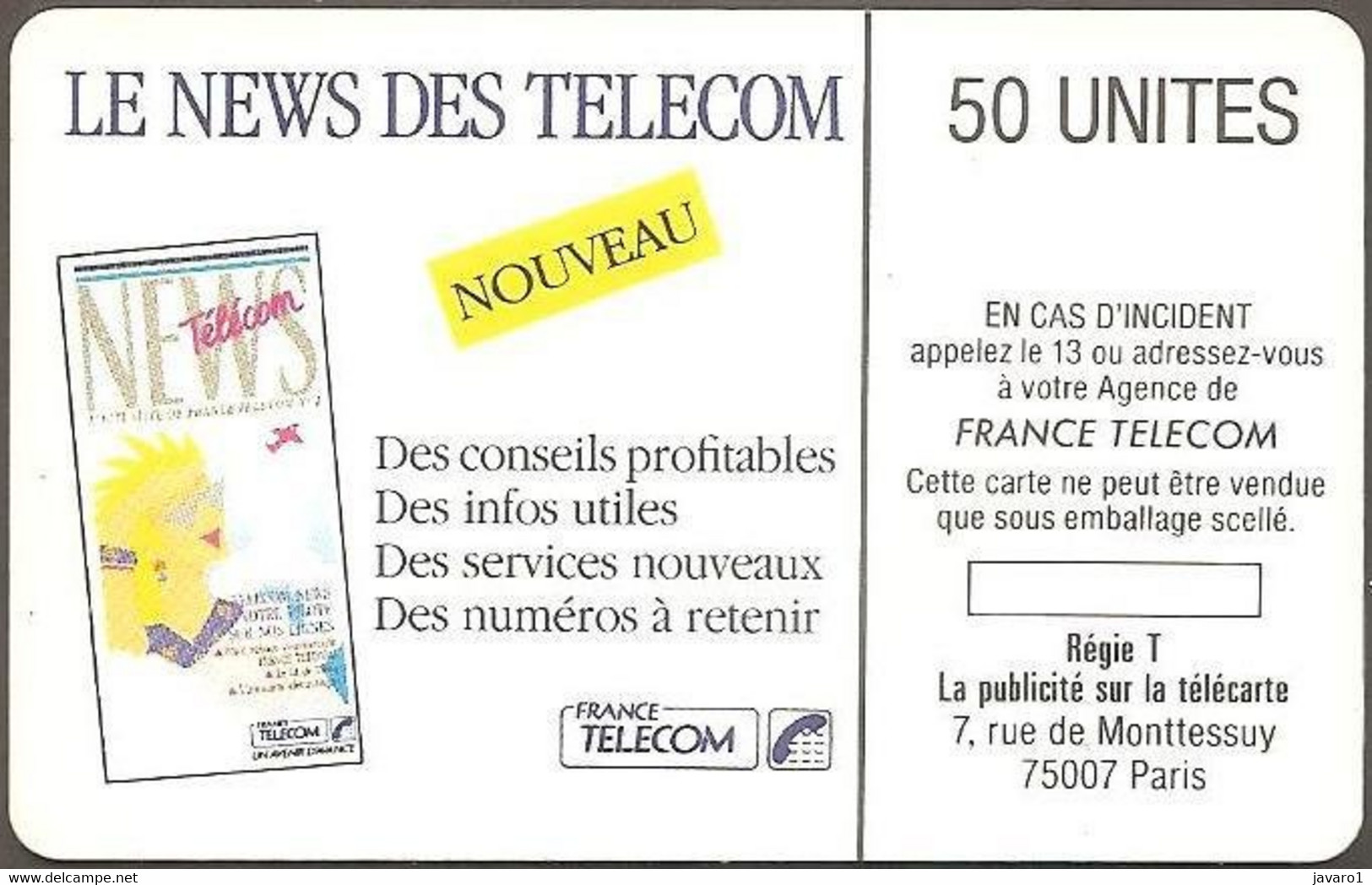 F0080  50 News Telecom Lorraine ( Batch: 2239) USED - 1989