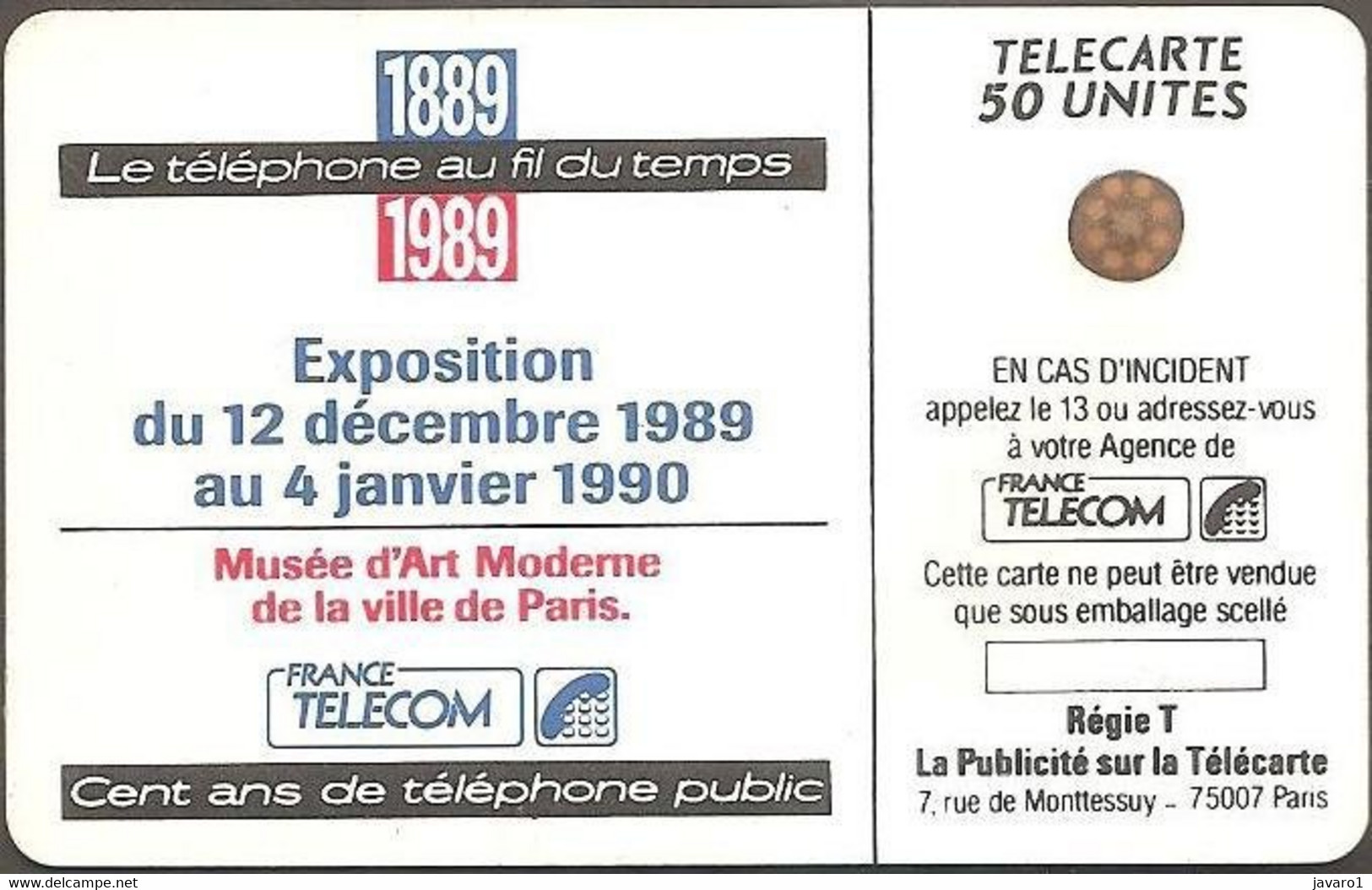 F0092A  50 Telephone Au Fil Du Temps ( Batch: 108227) USED - 1989