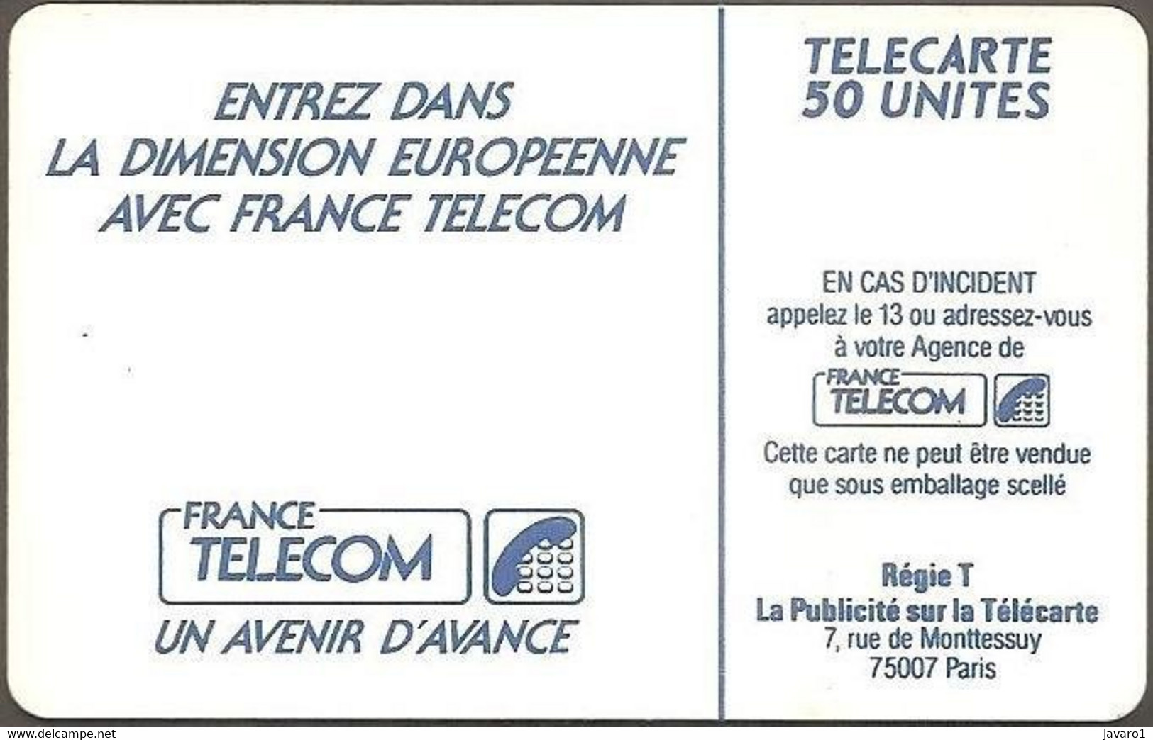 F0103  50 Dimension Europeenne ( Batch: 2611) USED - 1989