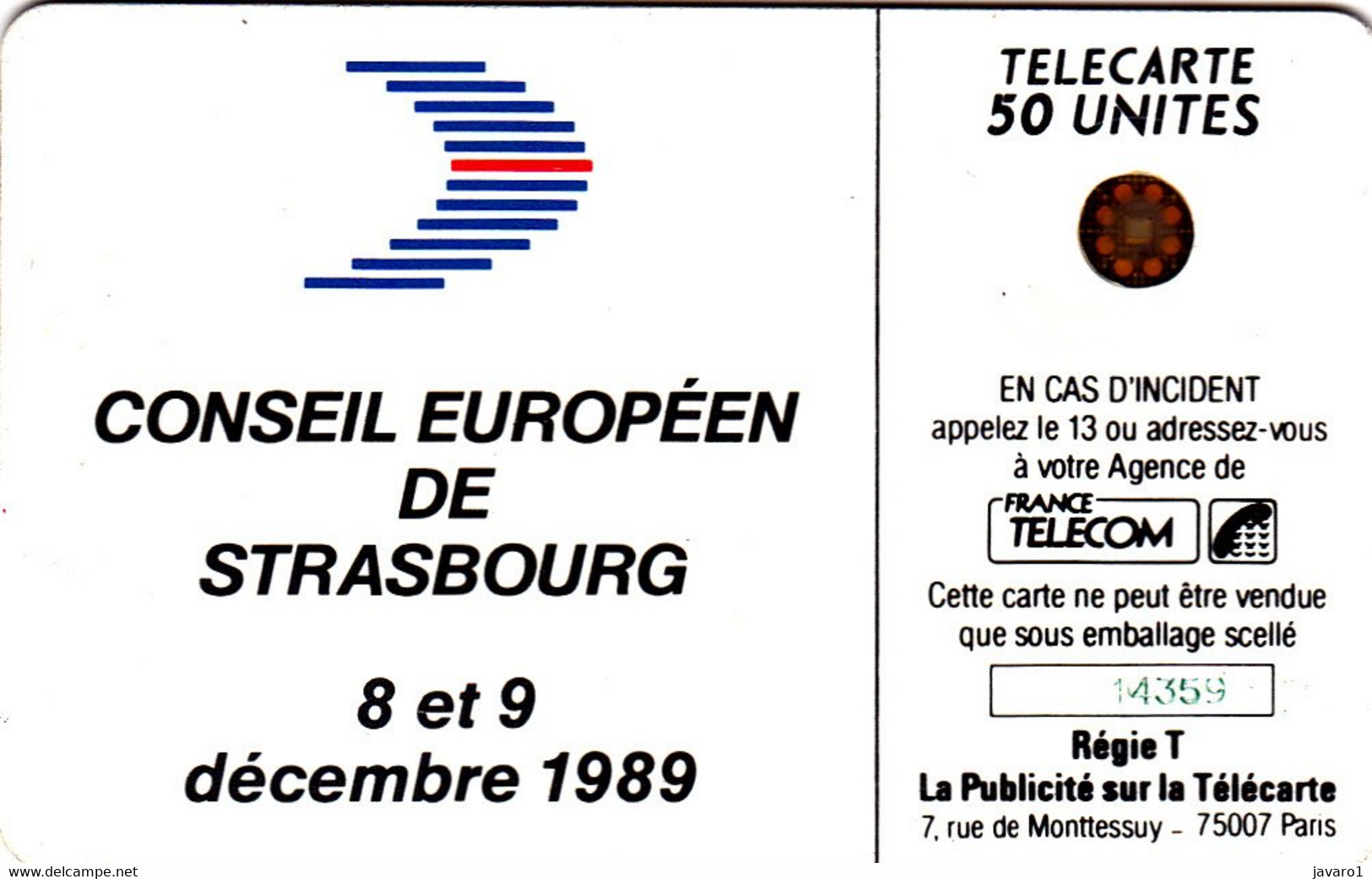 F0107  50 Communaute Europeenne ( Batch: 108939) USED - 1989