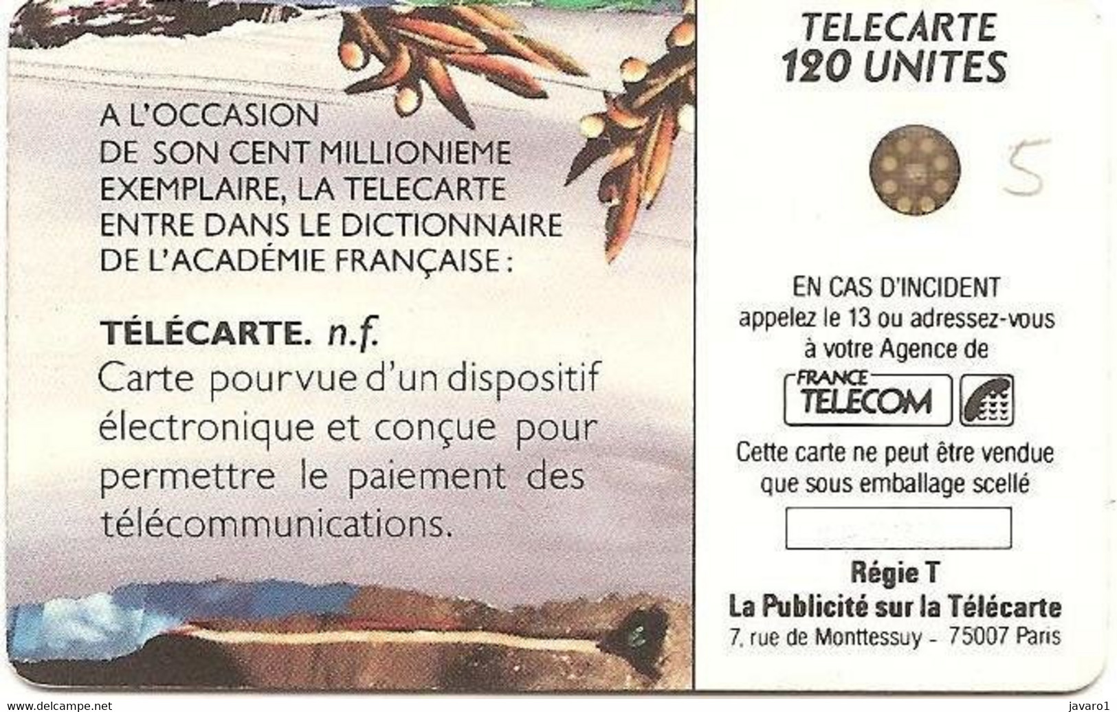 F0116A 120 Academie Francaise (7) ( Batch: 17725) USED - 1990