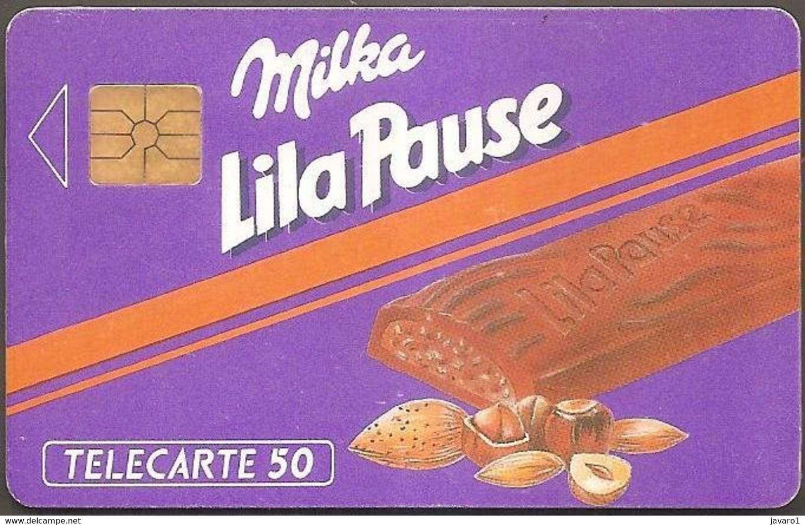 F0127  50 Lila Pause - Milka ( Batch: B0A07A) USED - 1990