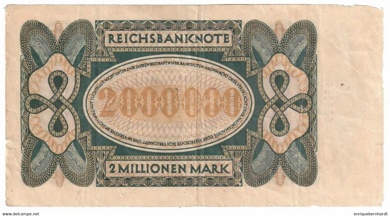 ALEMANIA // 2.000.000 MARK - PICK 89a // 23/07/1923 - 2 Millionen Mark