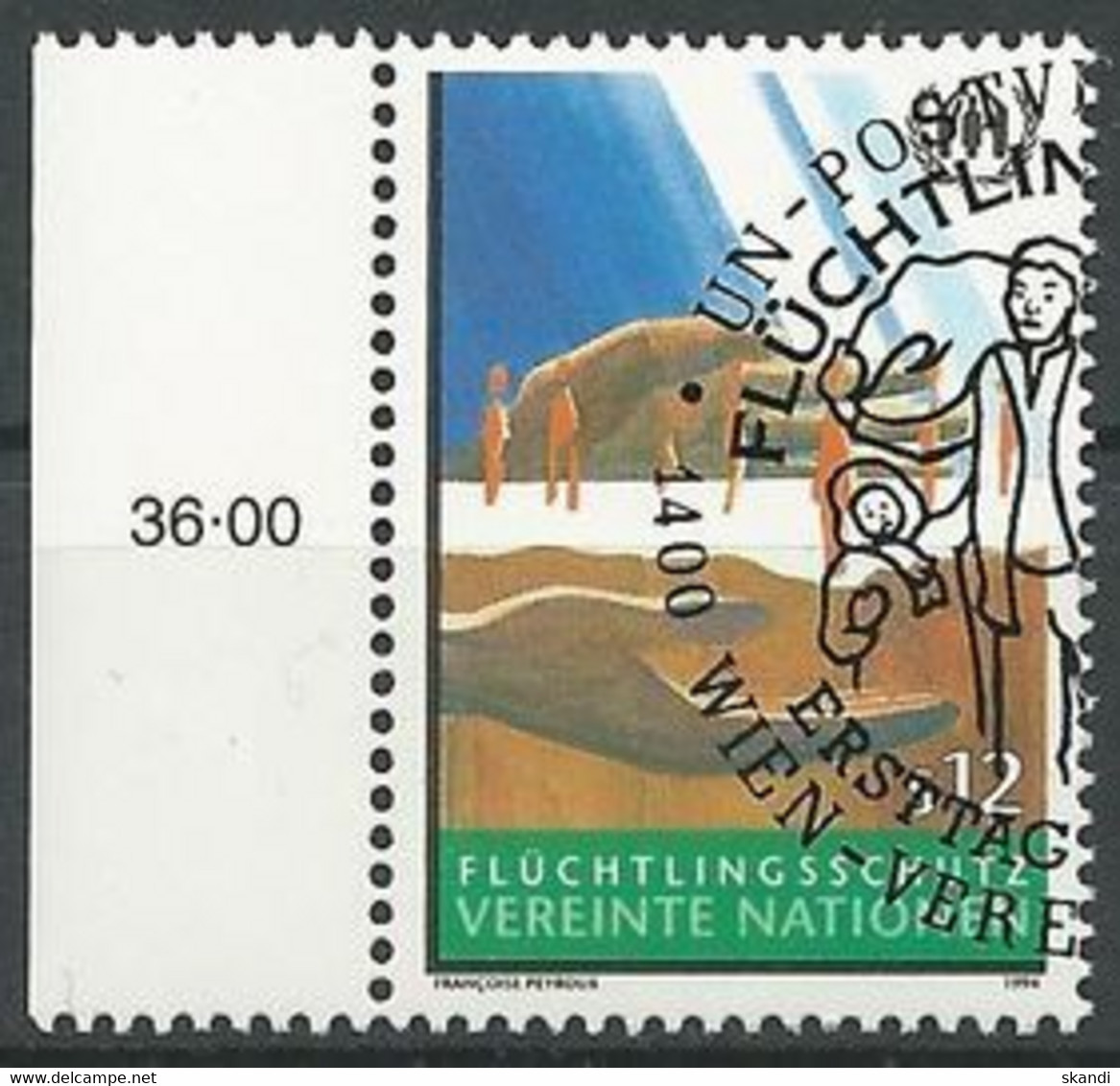 UNO WIEN 1994 Mi-Nr. 166 O Used - Aus Abo - Gebraucht