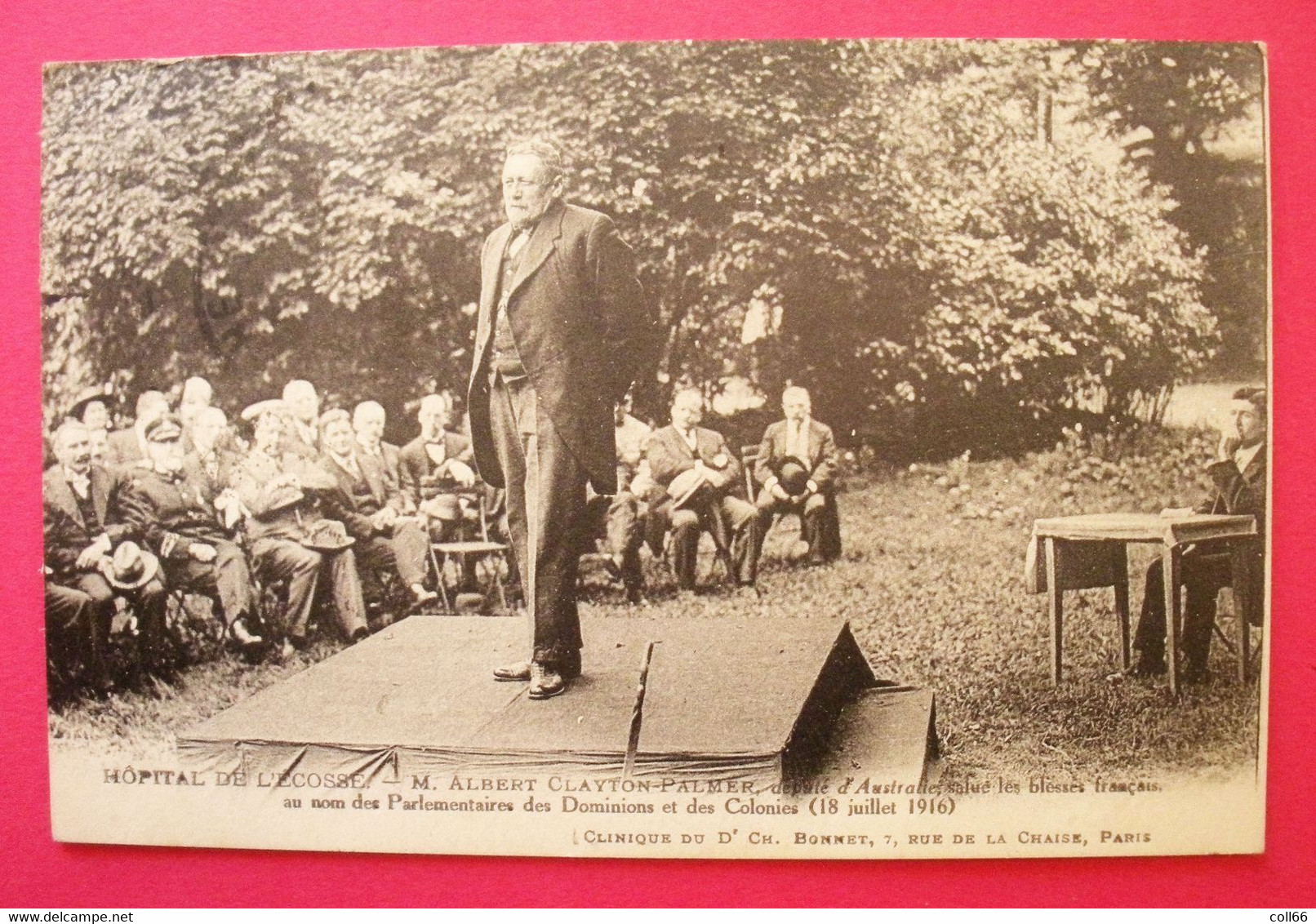 Ww1 Hôpital De L'Ecosse 1924 Albert Clayton-Palmer D'Australie TB Animée éditeur Clinique Dr Bonnet Dos Scanné - Characters