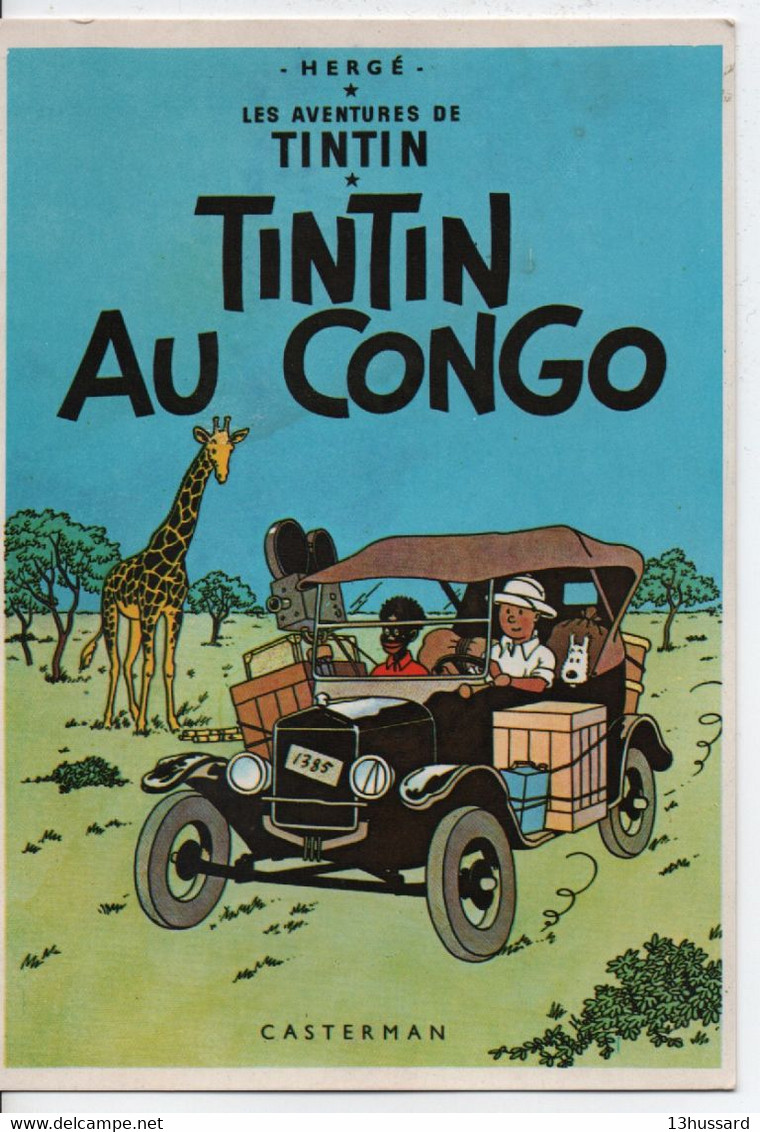 Carte Postale GF Illustrateur Hergé - Tintin Au Congo - Hergé