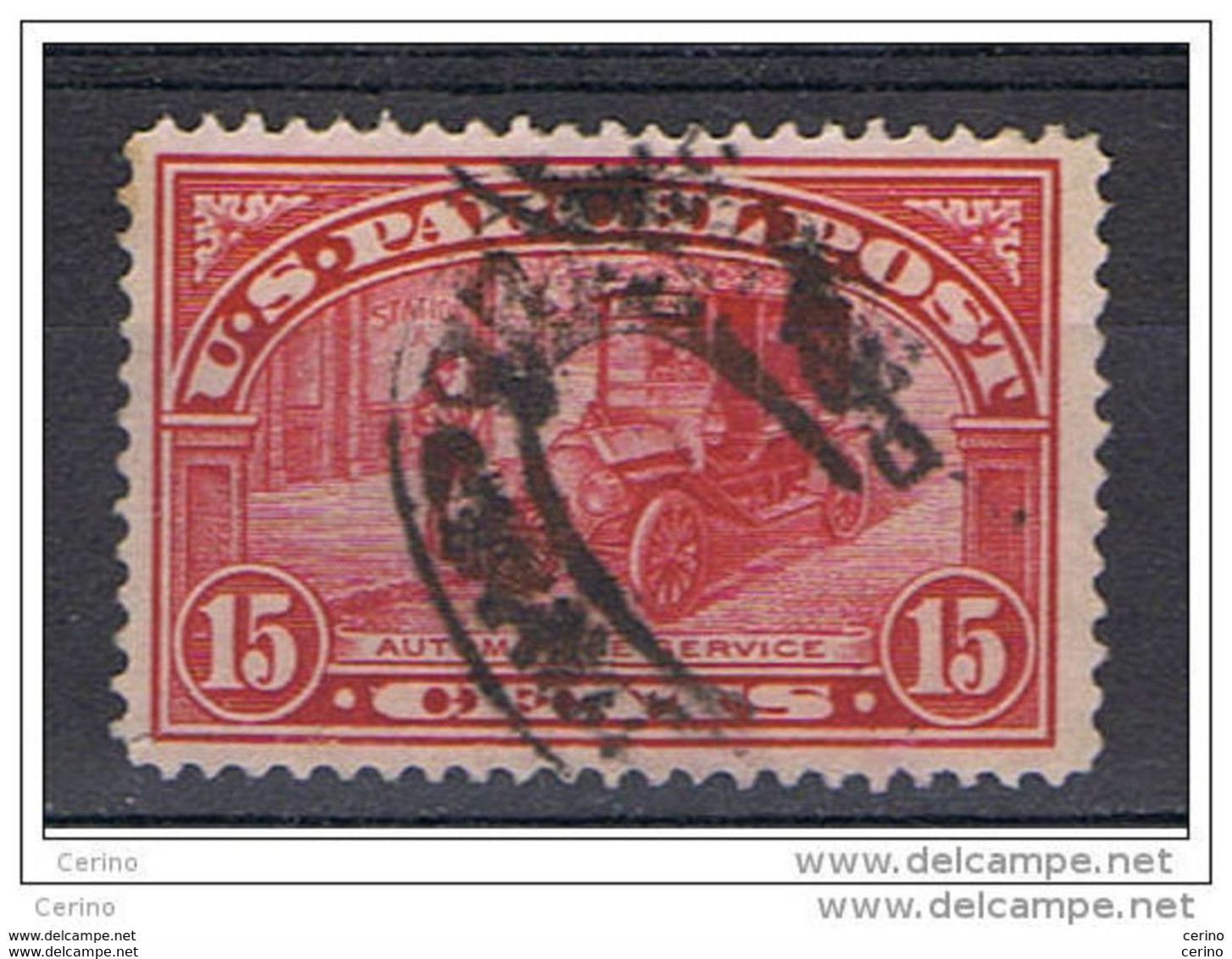U.S.A.:  1912  PARCEL  POST  -  15 C. USED  STAMP  -  YV/TELL. 7 - Reisgoedzegels