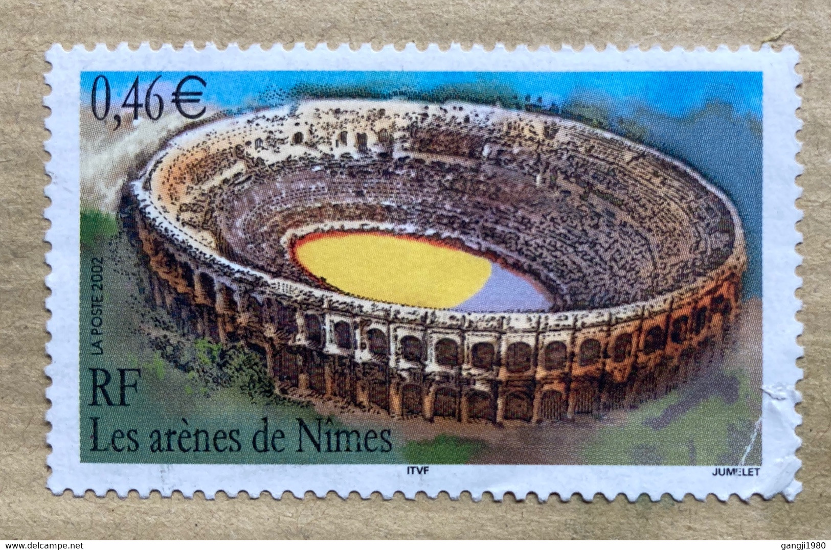 FRANCE 2022, ANCIENT STADIUM,SHIP ,BIRD,DOLPHIN FISH ,OLD PATACE ON HILL , CITY, TOWN VIEW 6 STAMPS USED COVER TO INDIA - Storia Postale