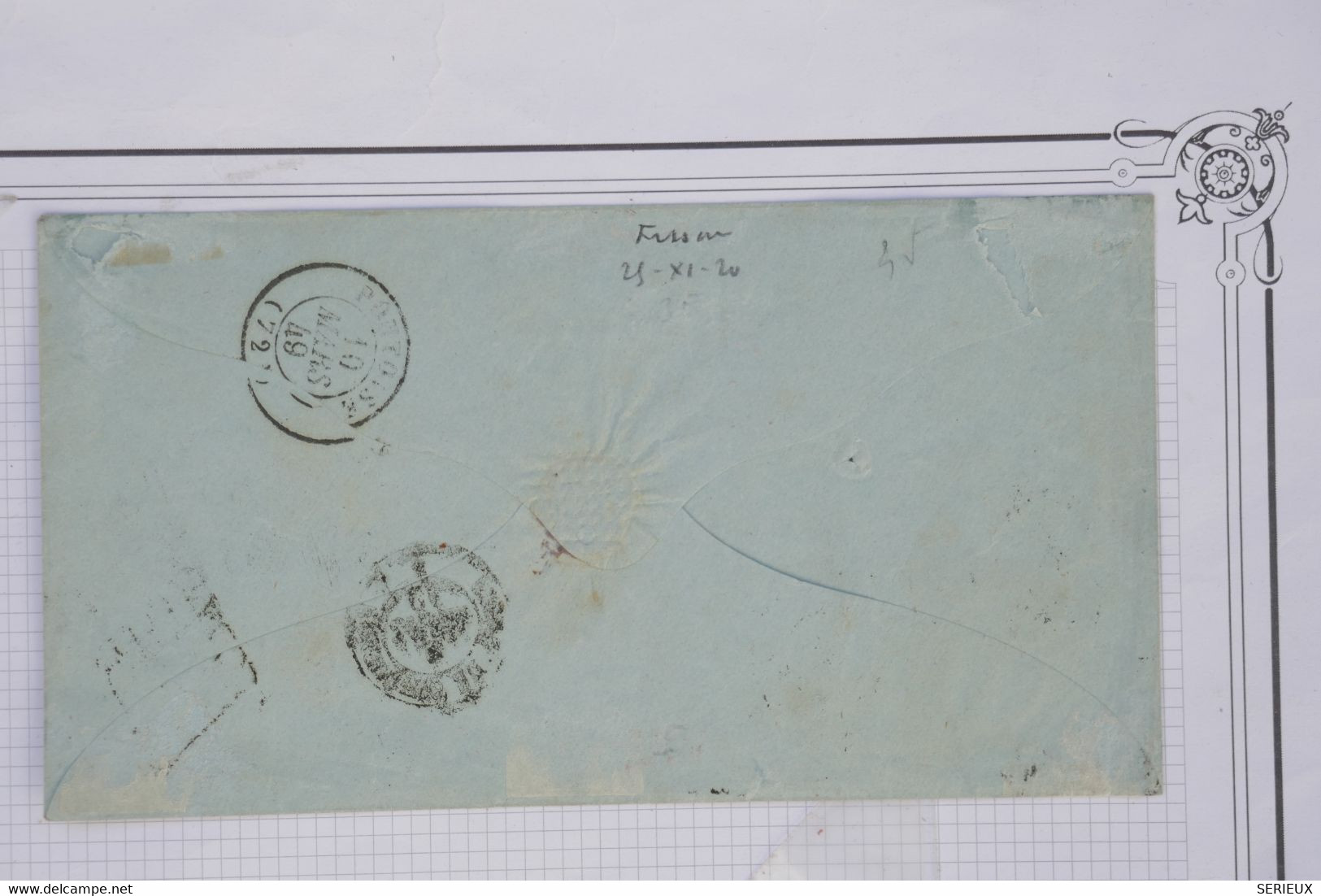 C FRANCE  BELLE LETTRE  9 MARS 1849   PARIS A PONTOISE  +CERES  N ° 3 +AFFRANCH. TRES  INTERESSANT - 1849-1850 Ceres