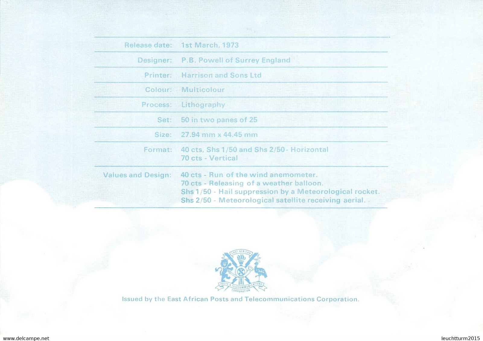 KENYA-UGANDA-TANZANIA - FDC 1973 METEOROLOGICAL ORGANISATION / ZB 5 - Kenya, Ouganda & Tanzanie