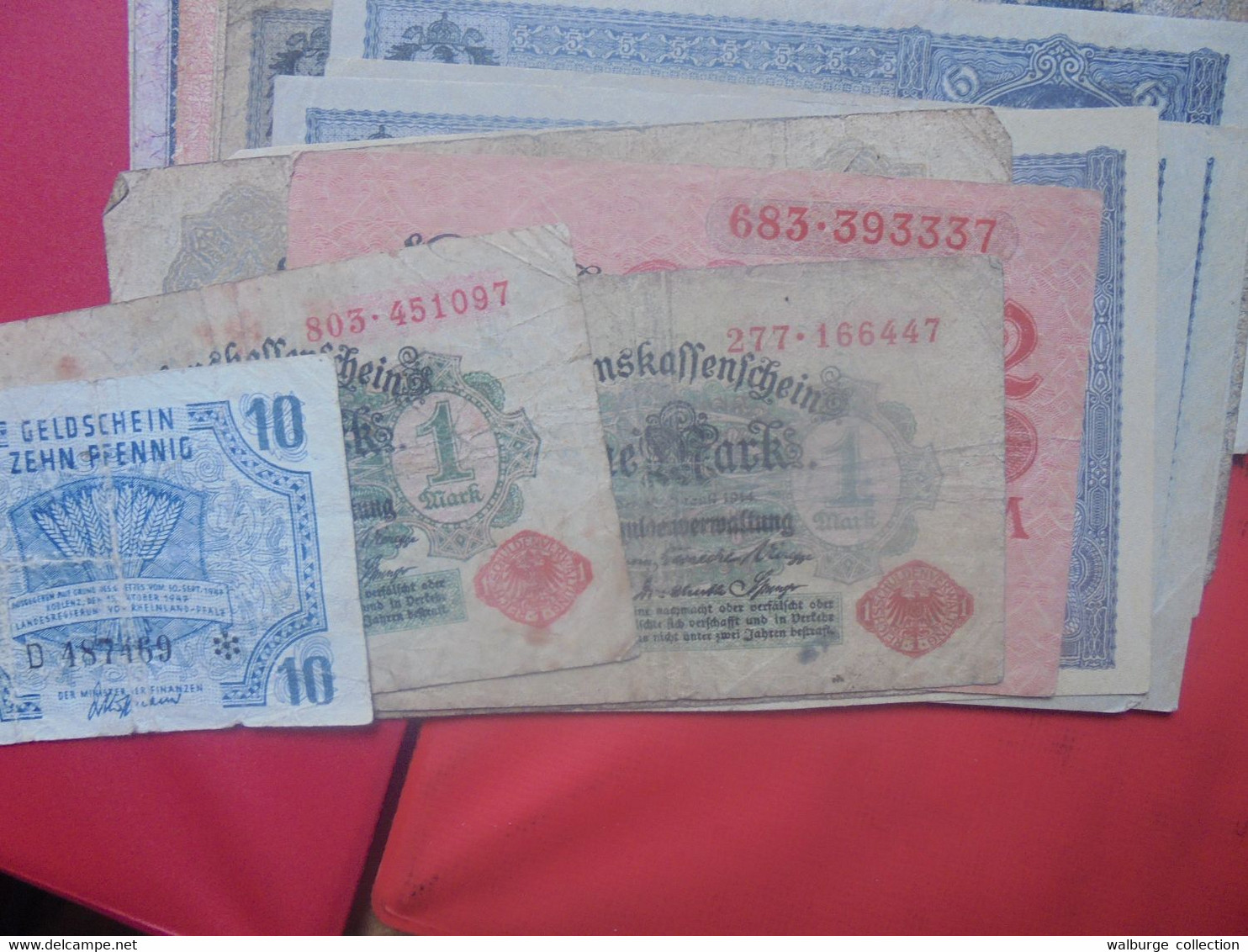 DEUTSCHES REICH-3eme REICH BEAU LOT DE BILLETS+quelques Coupures De Presse En ALBUM (Lire Ci-bas) - Lots & Kiloware - Banknotes