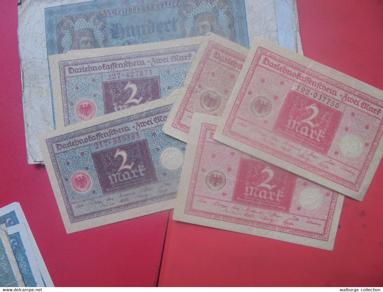 DEUTSCHES REICH-3eme REICH BEAU LOT DE BILLETS+quelques Coupures De Presse En ALBUM (Lire Ci-bas) - Lots & Kiloware - Banknotes