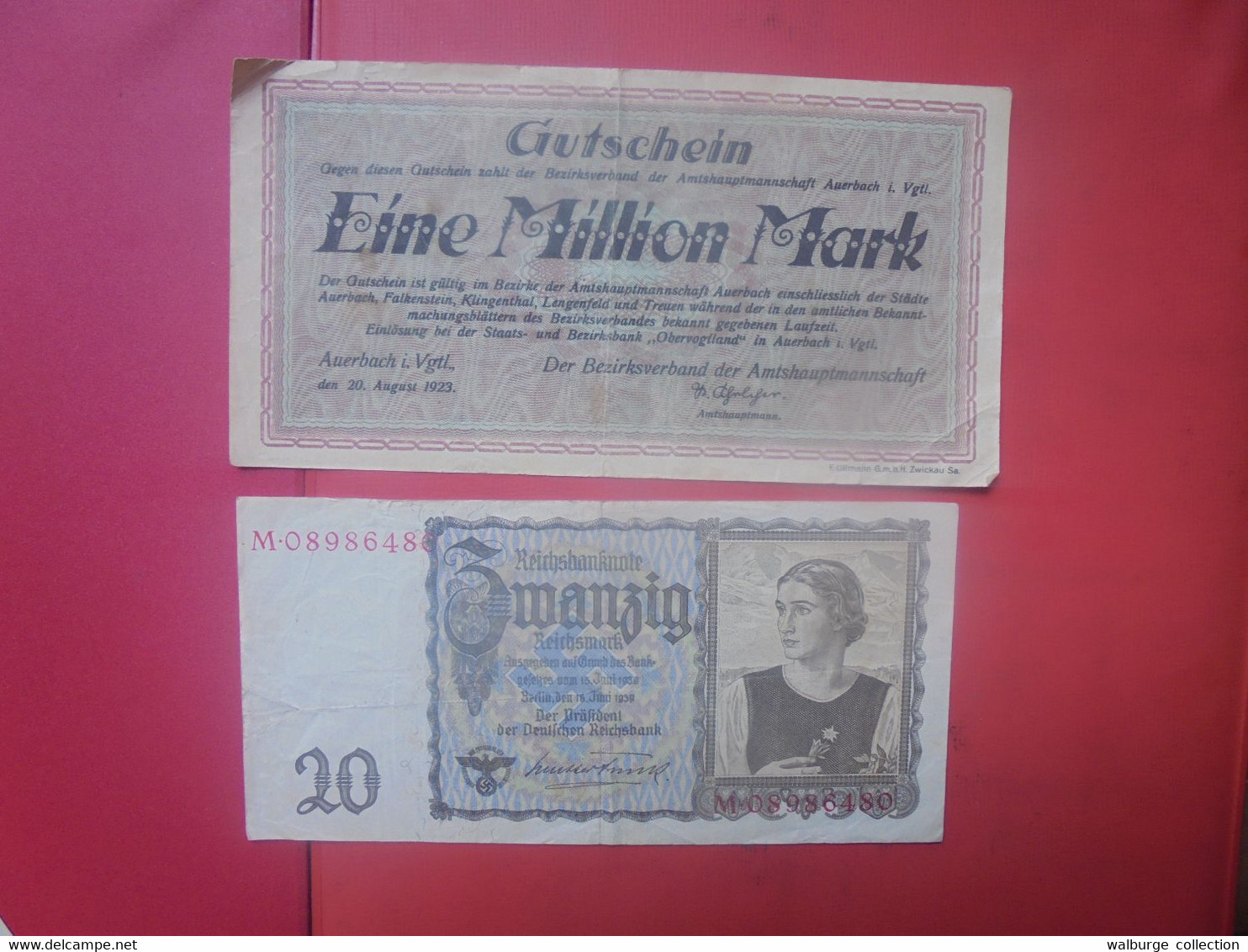 DEUTSCHES REICH-3eme REICH BEAU LOT DE BILLETS+quelques Coupures De Presse En ALBUM (Lire Ci-bas) - Lots & Kiloware - Banknotes