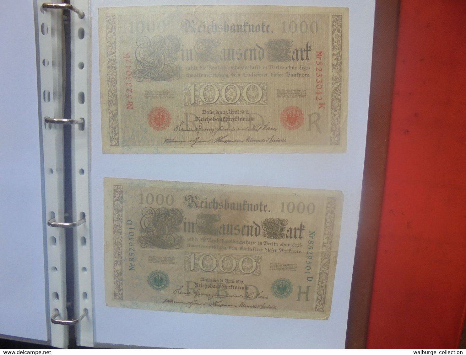 DEUTSCHES REICH-3eme REICH BEAU LOT DE BILLETS+quelques coupures de Presse en ALBUM (Lire ci-bas)