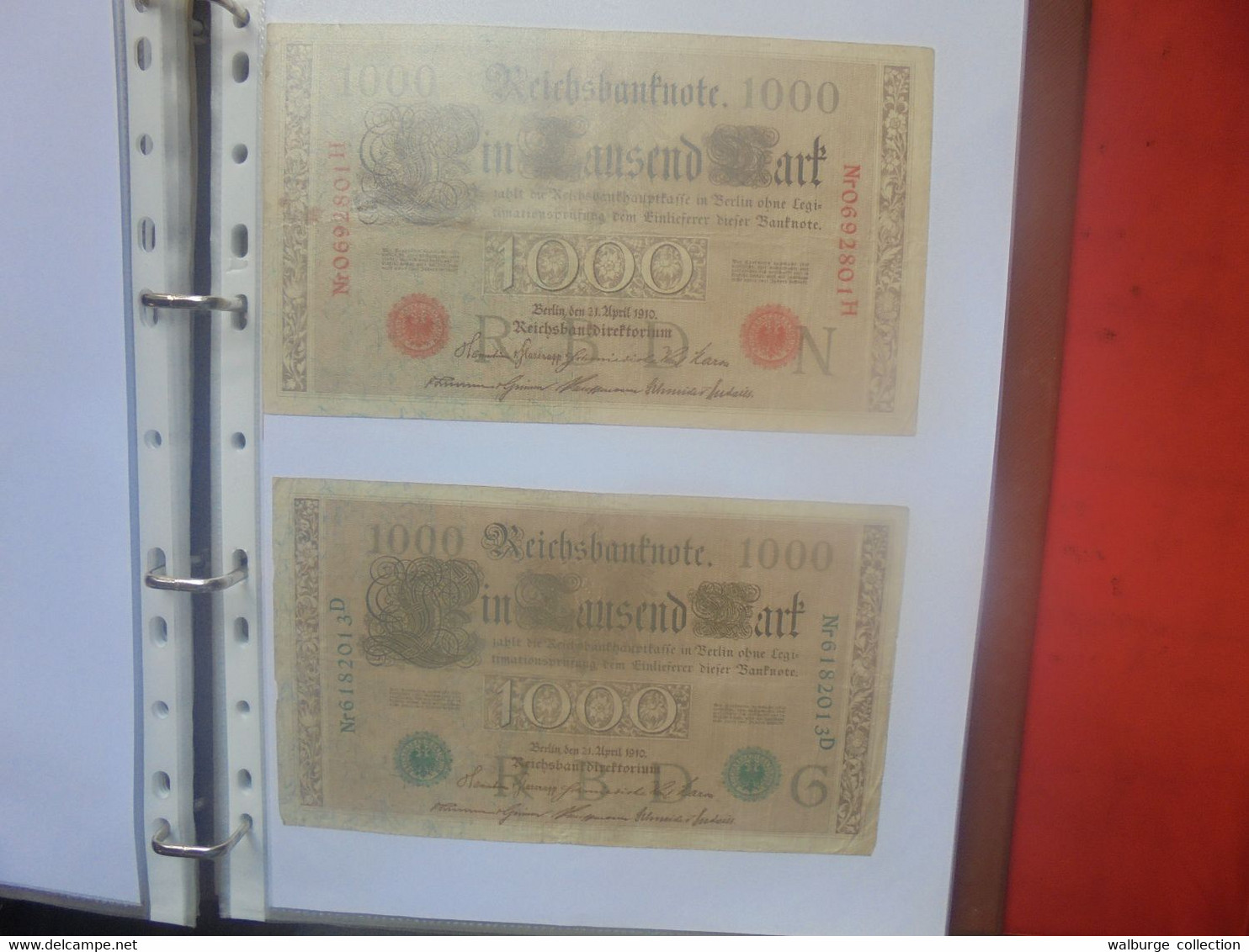 DEUTSCHES REICH-3eme REICH BEAU LOT DE BILLETS+quelques coupures de Presse en ALBUM (Lire ci-bas)