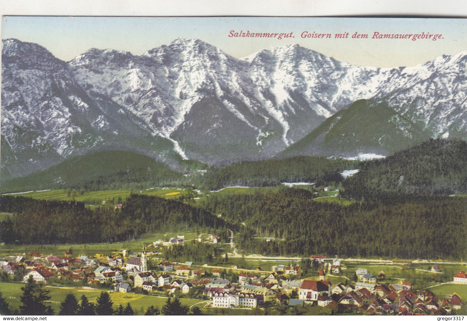 B4207) Salzkammergut - GOISERN Mit Dem Ramsauergebirge - Tolle Haus Ansichten Vom Ort ALT ! 1938 - Bad Goisern