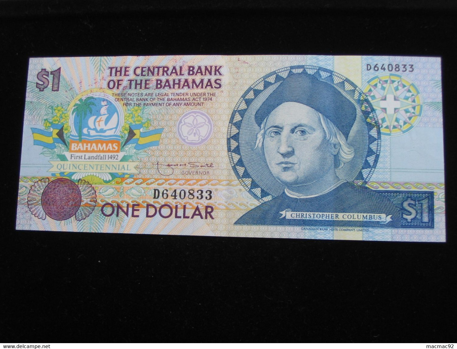 BAHAMAS -1 One Dollar 1992 - The Central Bank Of The Bahamas   **** EN  ACHAT IMMEDIAT  **** - Bahamas