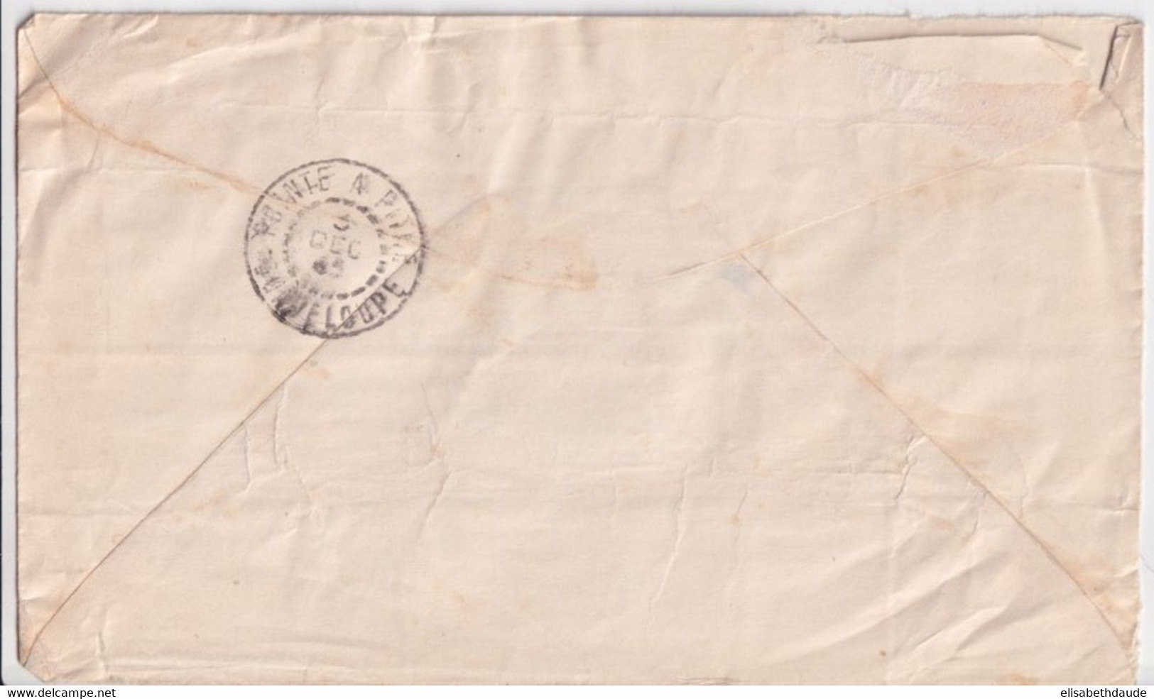 GUADELOUPE - 1945 - FRANCE LIBRE - ENVELOPPE De GOURBEYRE (RARE) ! => SAINTES - Briefe U. Dokumente