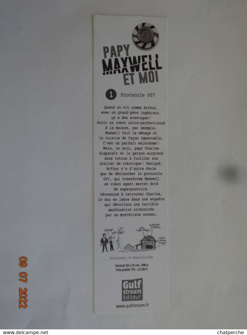 M-P MARQUE-PAGES SIGNET " PAPY MAXWELL ET MOI " GULF STREAM - Bookmarks