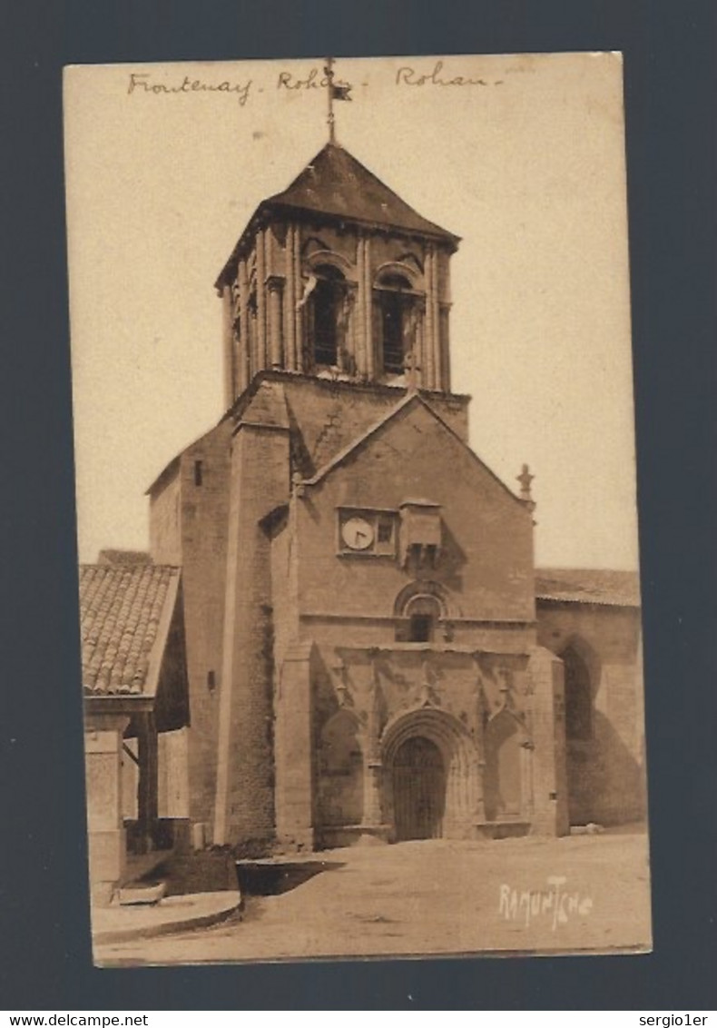 CPA   Deux-Sèvres   79   : Frontenay Rohan Rohan  Clocher Et Narthex Du XI) Et XII° Façade Romane Restaurée Au XV° - Frontenay-Rohan-Rohan