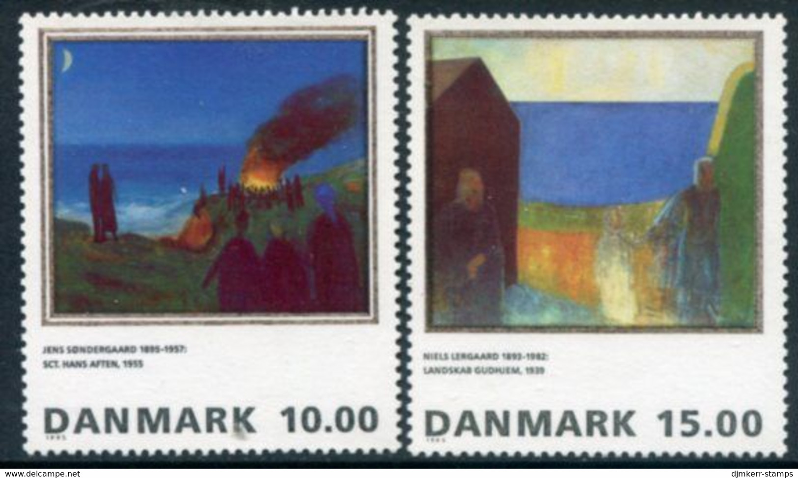 DENMARK 1995 Paintings MNH / **.  Michel 1108-09 - Unused Stamps