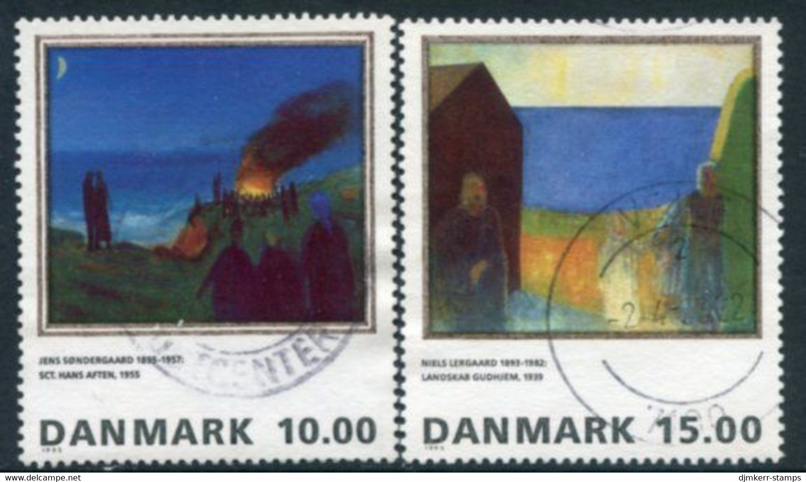 DENMARK 1995 Paintings Used.  Michel 1108-09 - Gebraucht