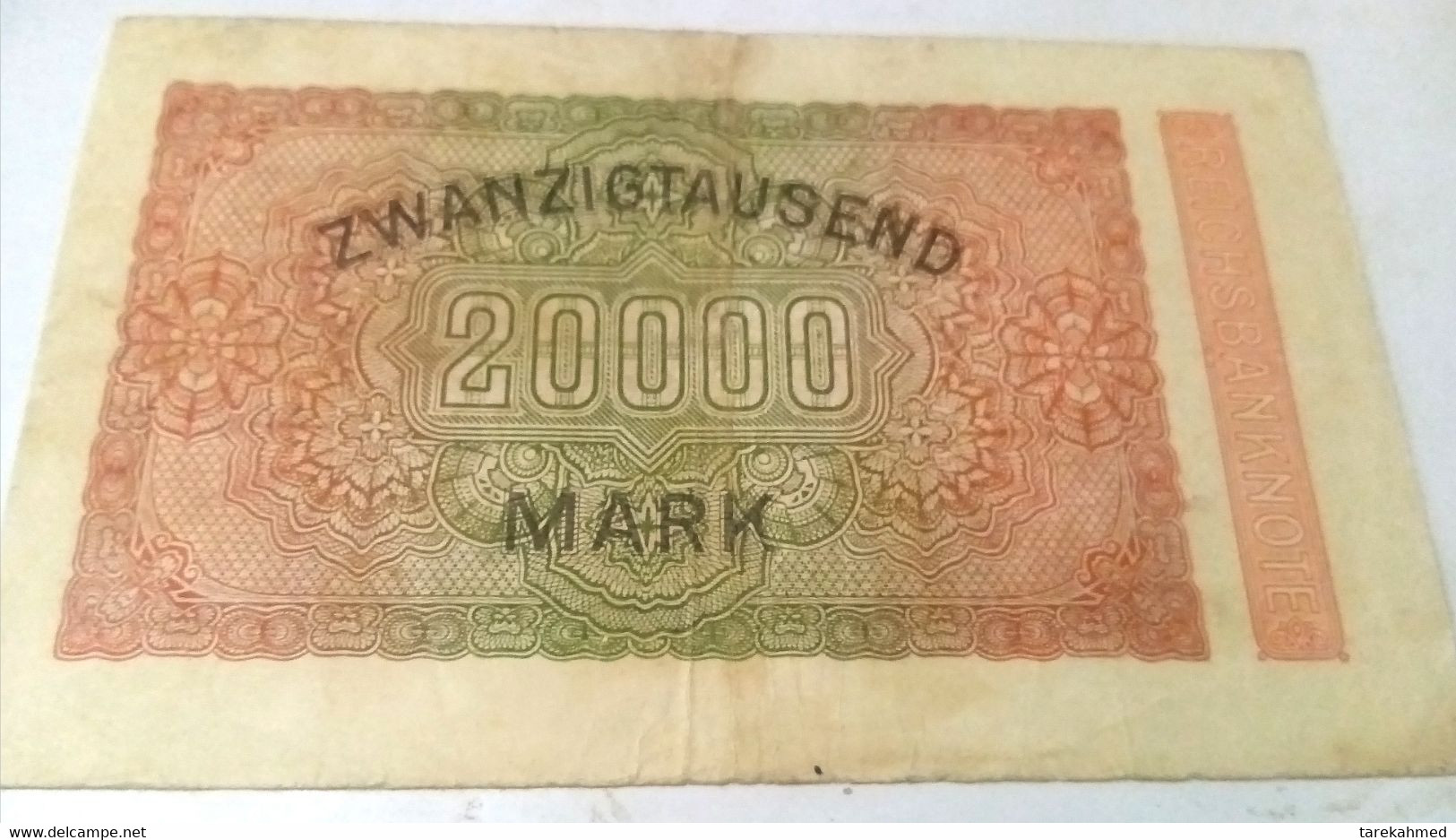 GERMANY - 20000 REICHSMARK BANKNOTE - 1923 - - 20.000 Mark