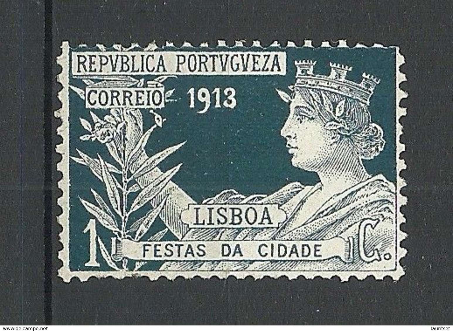 PORTUGAL 1913 Zwangzuschlagsmarke Stadtfest Lissabon Michel 1 (*) Mint No Gum/ohne Gummi - Neufs