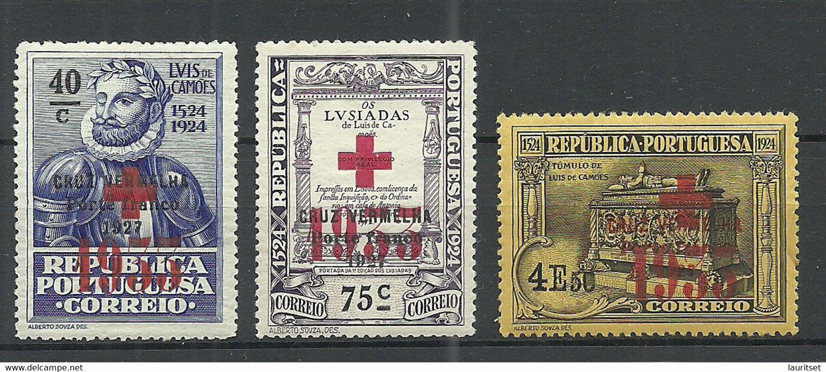 PORTUGAL 1933 Michel 33 & 44 - 45 * Red Cross Roter Kreuz Portofreiheitsmarken - Neufs