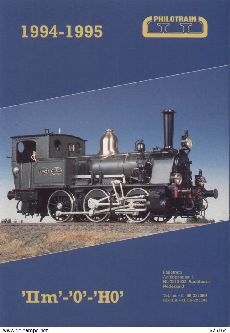Catalogue PHILOTRAIN 1994/95 Gauge IIm - O - HO Messing Modelle Neusilber + Preisliste DFL DM - Nederlands