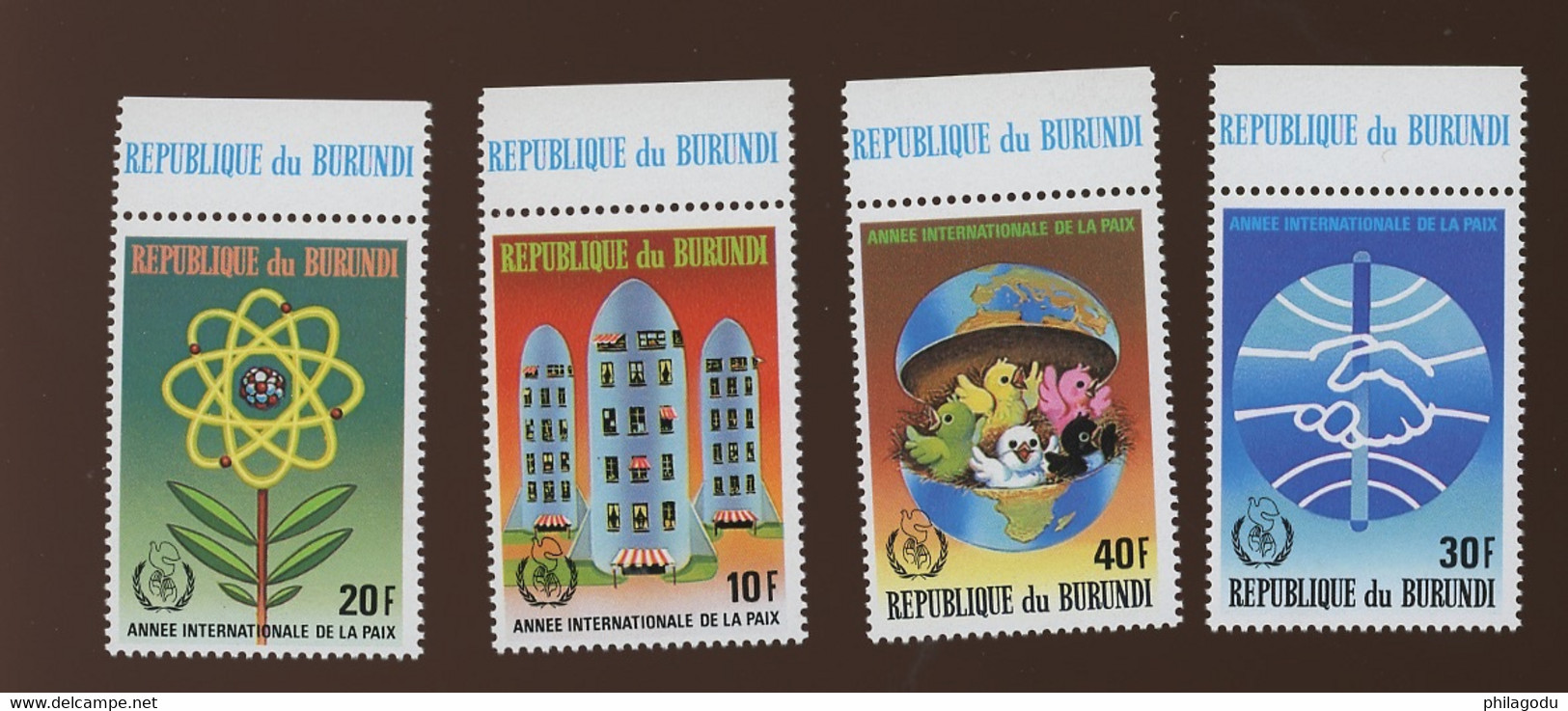 1987 Année De La Paix Peace Atomic Birds Ucelli Hands Mains. COB 950/953 Série ** - Unused Stamps