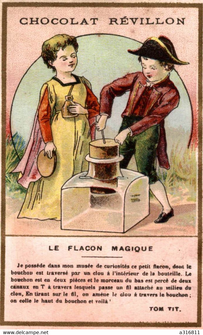 Chromo Chocolat Révillon Le Flacon Magique - Revillon