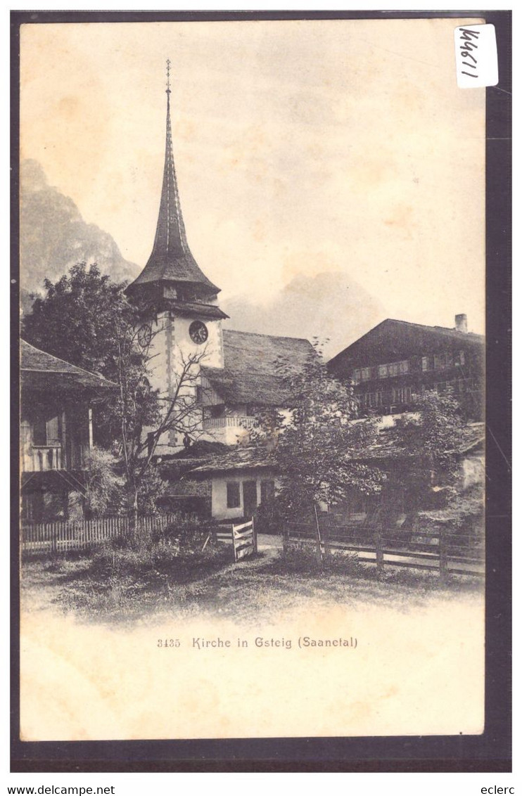 GSTEIG - KIRCHE - B ( PETIT PLI D'ANGLE ) - Gsteig Bei Gstaad