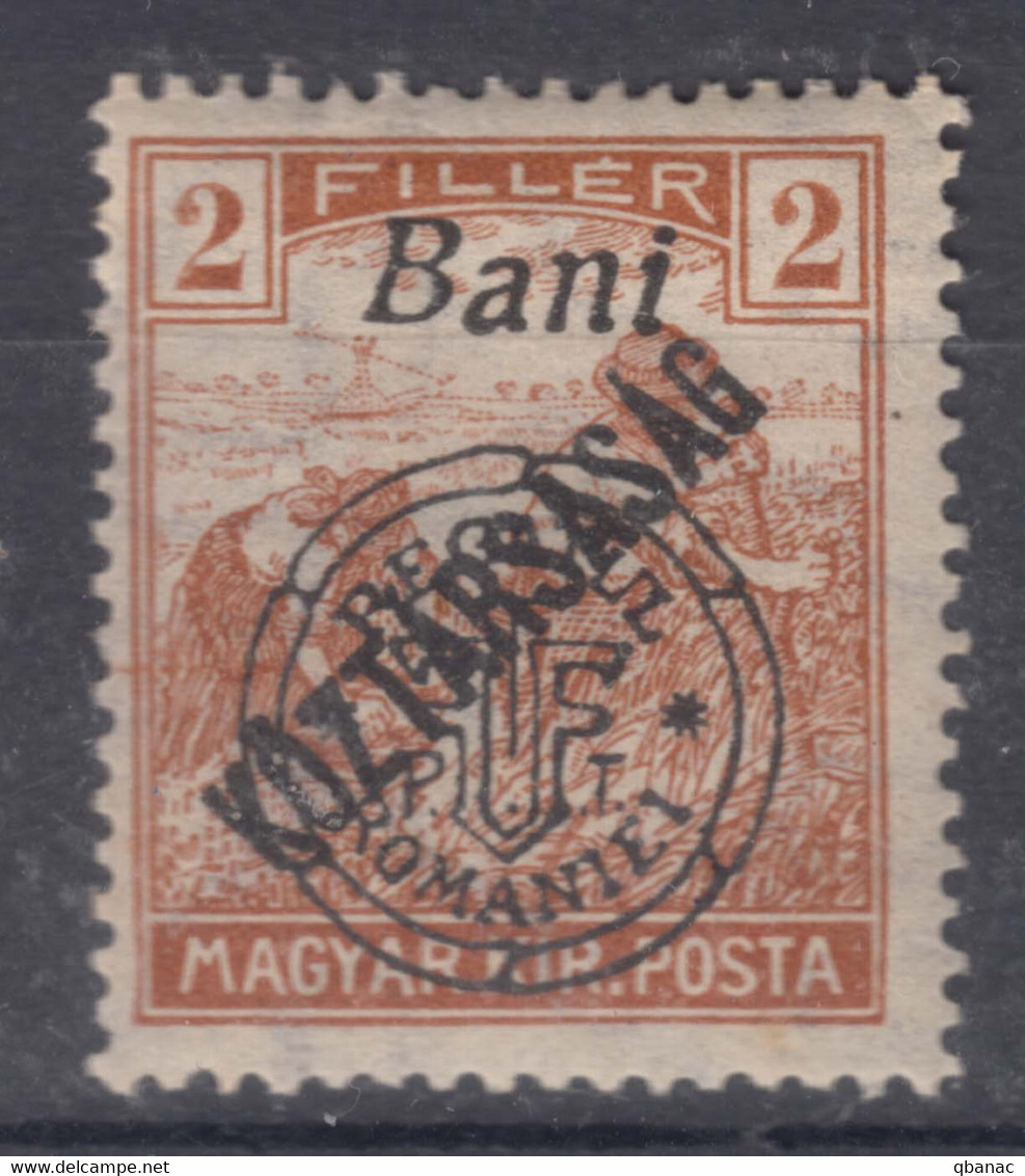 Romania Overprint On Hungary Stamps Occupation Transylvania 1919 Mi#50 Mint Hinged - Transilvania