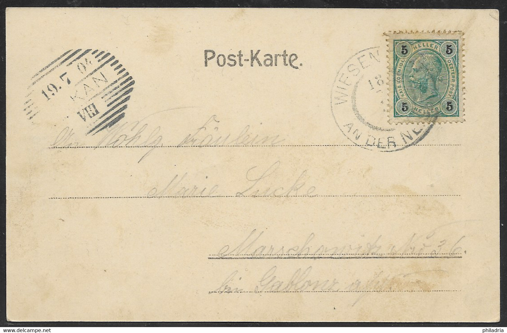 Ober-Weisenthal, Mailed  1904 - Sudeten