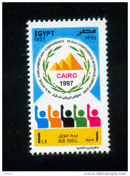 EGYPT / 1997 / AIRMAIL / INTERPARLIAMENTARY UNION CONFERENCE / MNH / VF - Unused Stamps