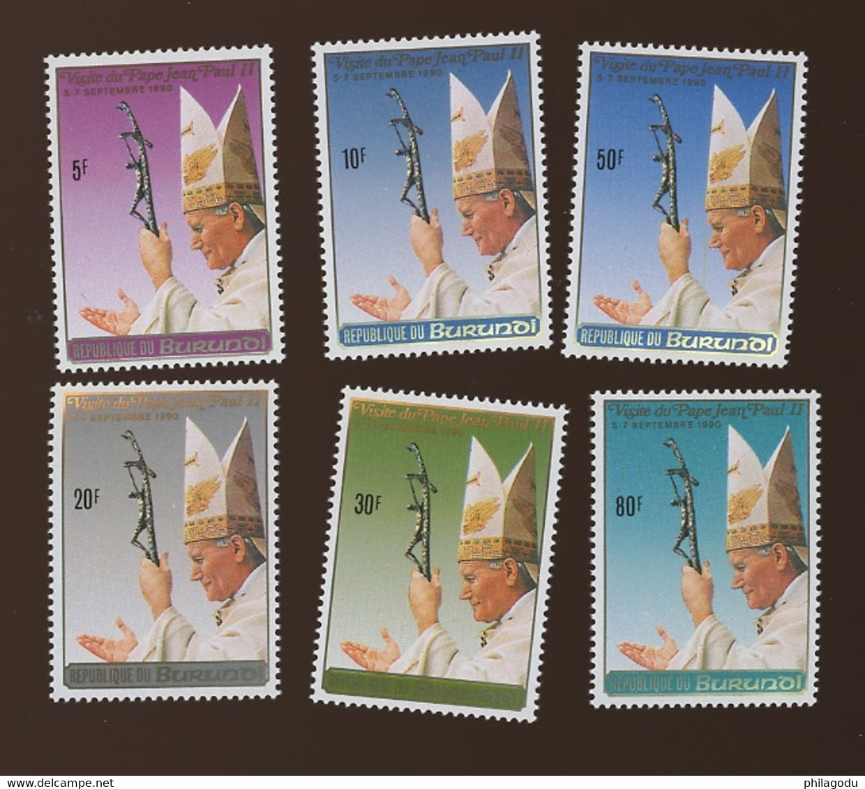 1991. Burundi    Pape JP.II.  Série Neuve **. Postfrich - Ungebraucht