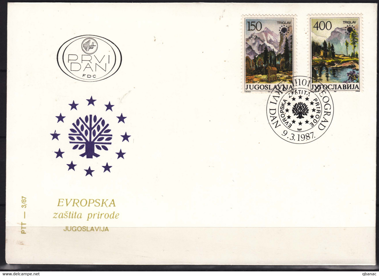 Yugoslavia Republic 1987 European Nature Protection Mi#2211-2212 FDC - Cartas & Documentos