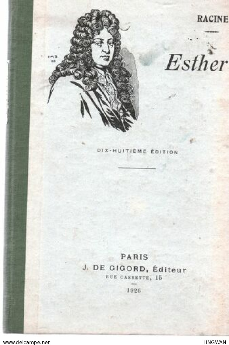 ESTHER. Tragédie De Tirée De L'Ecriture Sainte - Toneel & Vermommingen