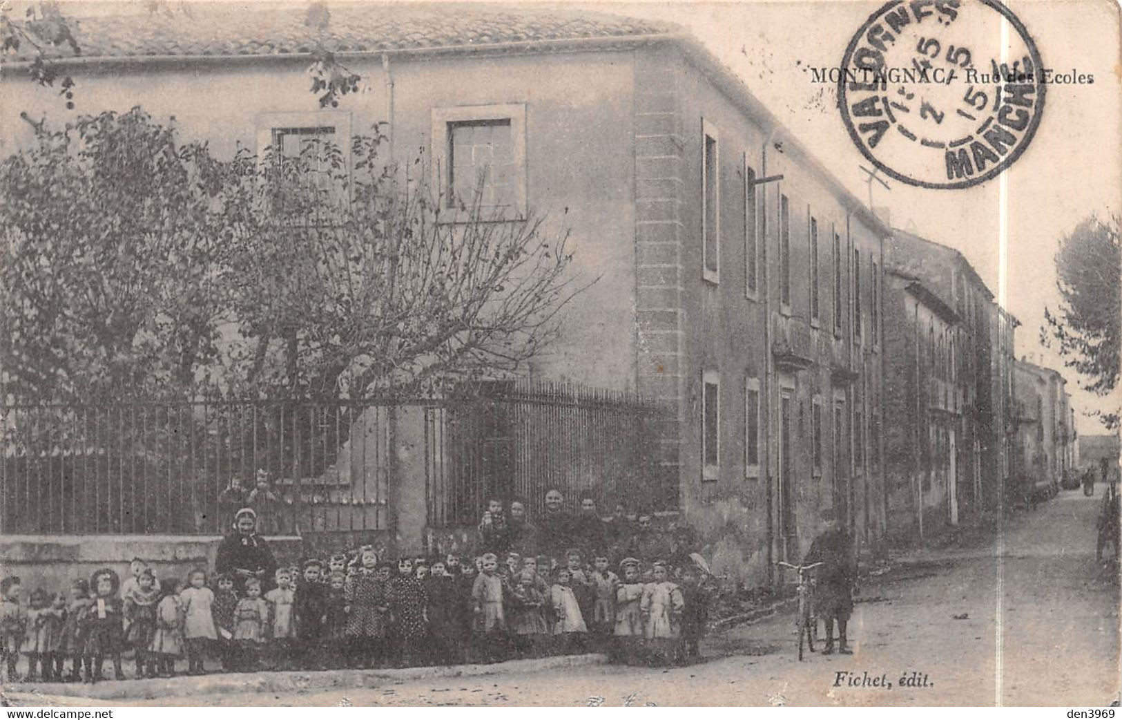 MONTAGNAC (Hérault) - Rue Des Ecoles - Cachet Militaire Détachement Du 81e Régiment D'Infanterie - Montagnac