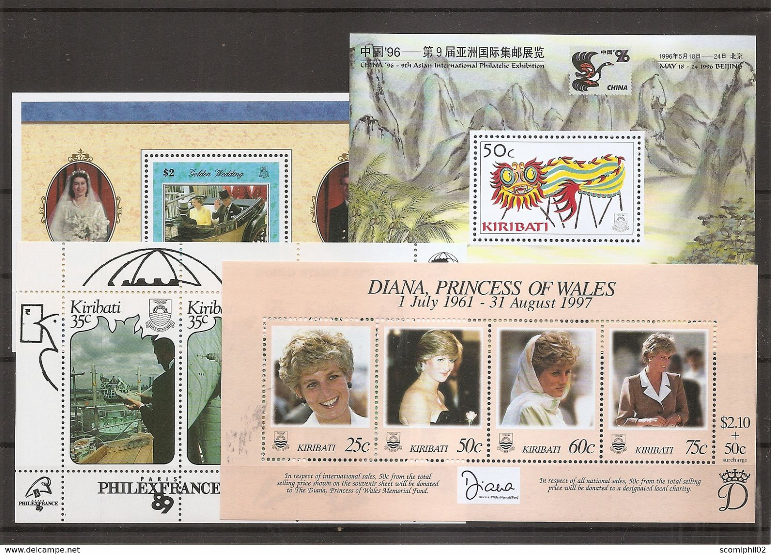 Kiribati ( Lot De 4 BF Différents XXX -MNH ) - Kiribati (1979-...)