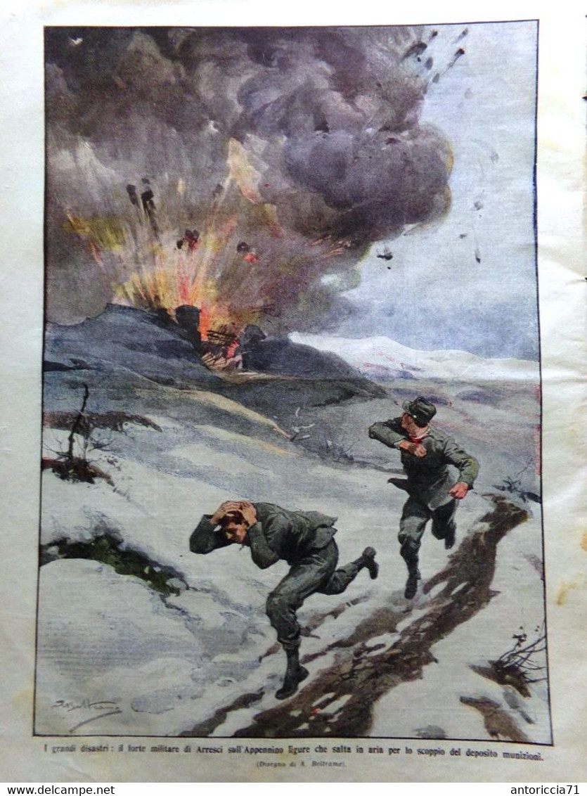 La Domenica Del Corriere 8 Febbraio 1914 Libia Jon Bratianu Smareglia D'Annunzio - Guerra 1914-18