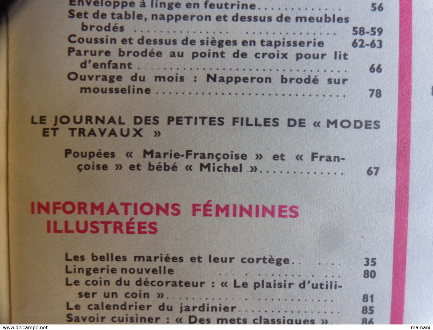 2 Revues Mode Et Travaux (explications De Vetements Pour Francoise Et Michel) Janvier 1959 Et Octobre 1957 - Autres & Non Classés