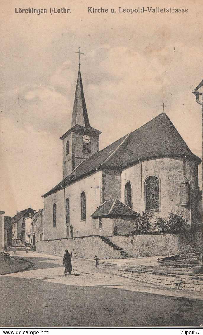 57 - LORQUIN - L'Eglise - Lörchingen Kirche U.Leopold Vallestrasse - Lorquin
