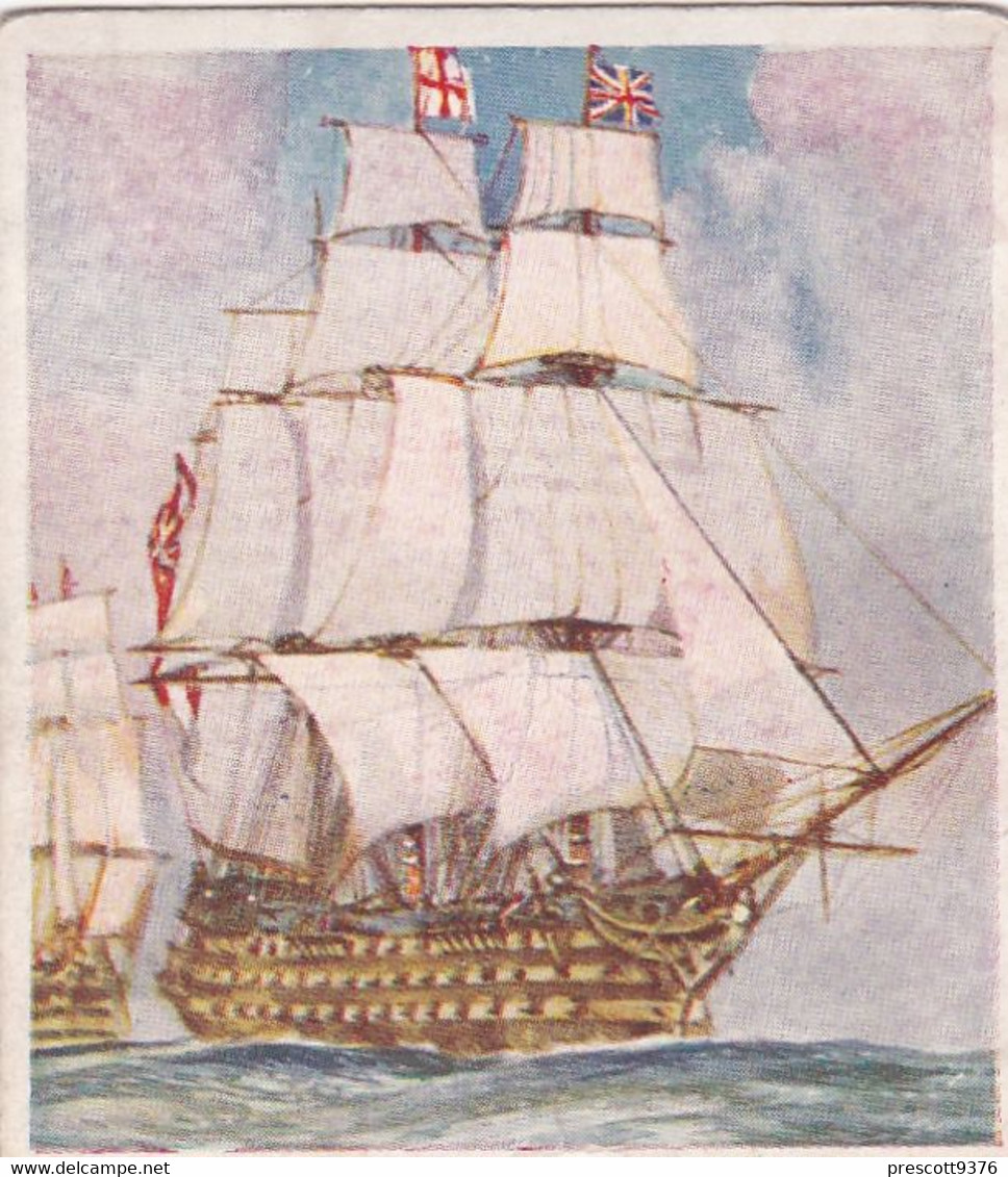 Ships That Have Made History 1938 - 2 HMS Victory -  Phillips Cigarette Card - Original - M Size - Naval Print - Phillips / BDV