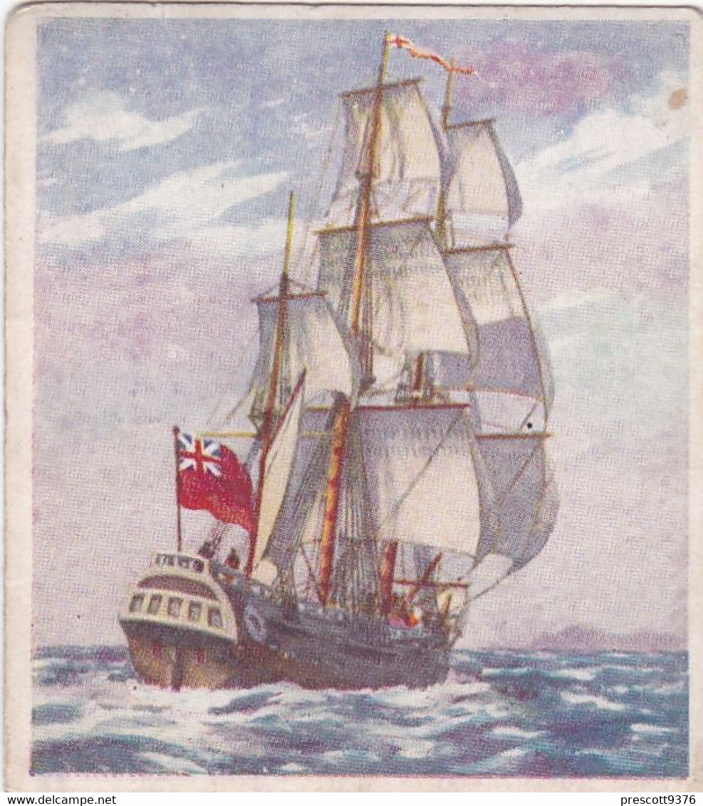 Ships That Have Made History 1938 - 23 The Endeavour -  Phillips Cigarette Card - Original - M Size - Naval Print - Phillips / BDV
