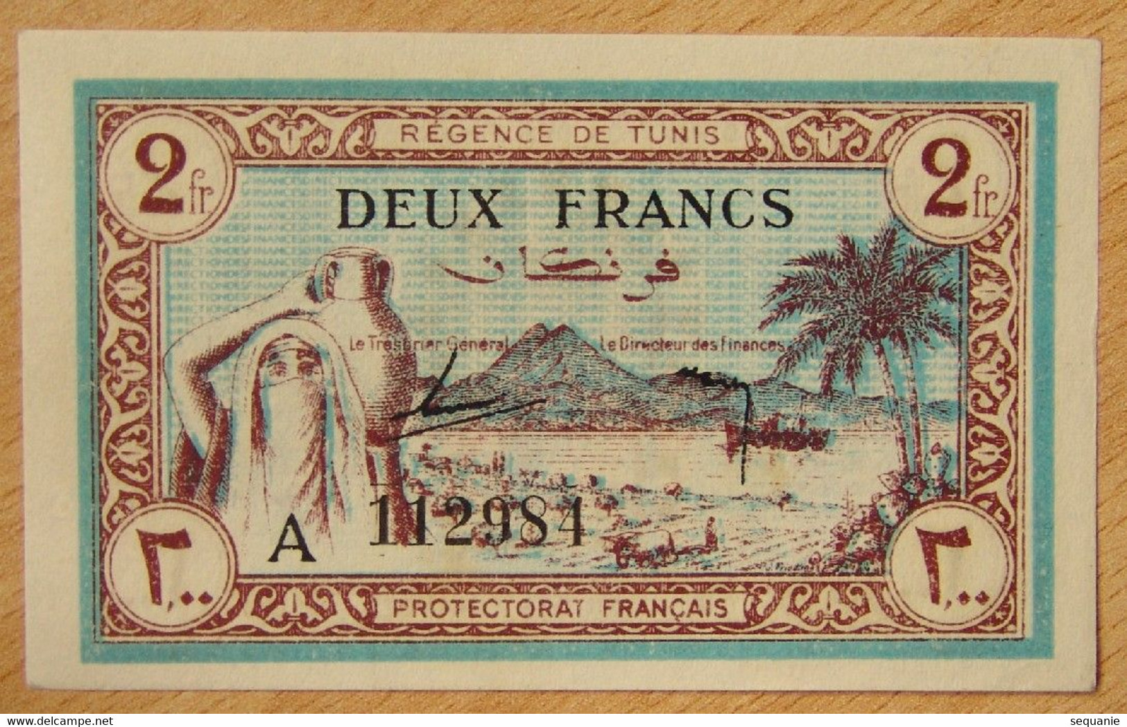 TUNISIE - 2 Francs 1943 - Protectorat Français - Tunisie