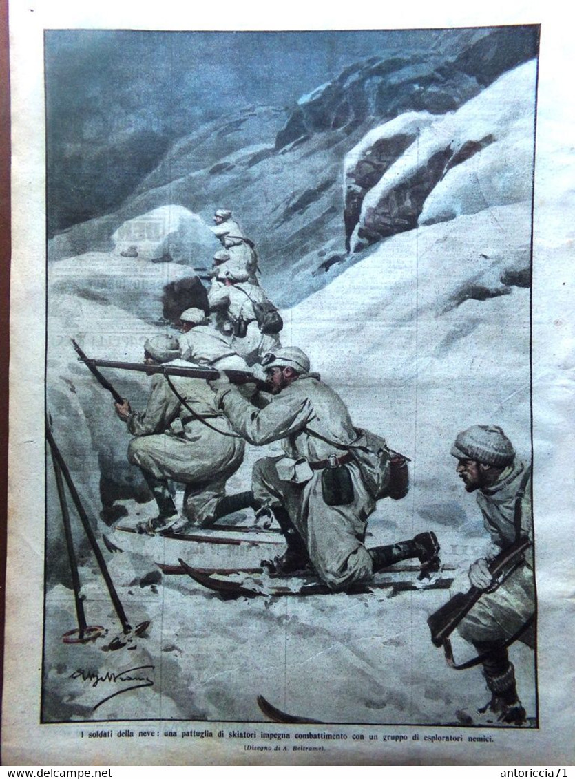 La Domenica Del Corriere 2 Aprile 1916 WW1 Alessandro Cadorna Serbia Portogallo - War 1914-18