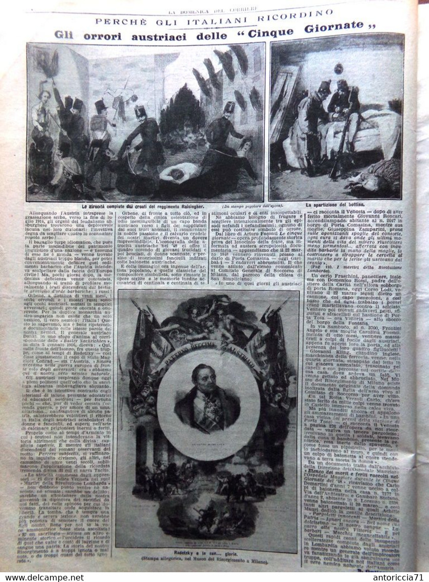 La Domenica Del Corriere 2 Aprile 1916 WW1 Alessandro Cadorna Serbia Portogallo - Guerra 1914-18