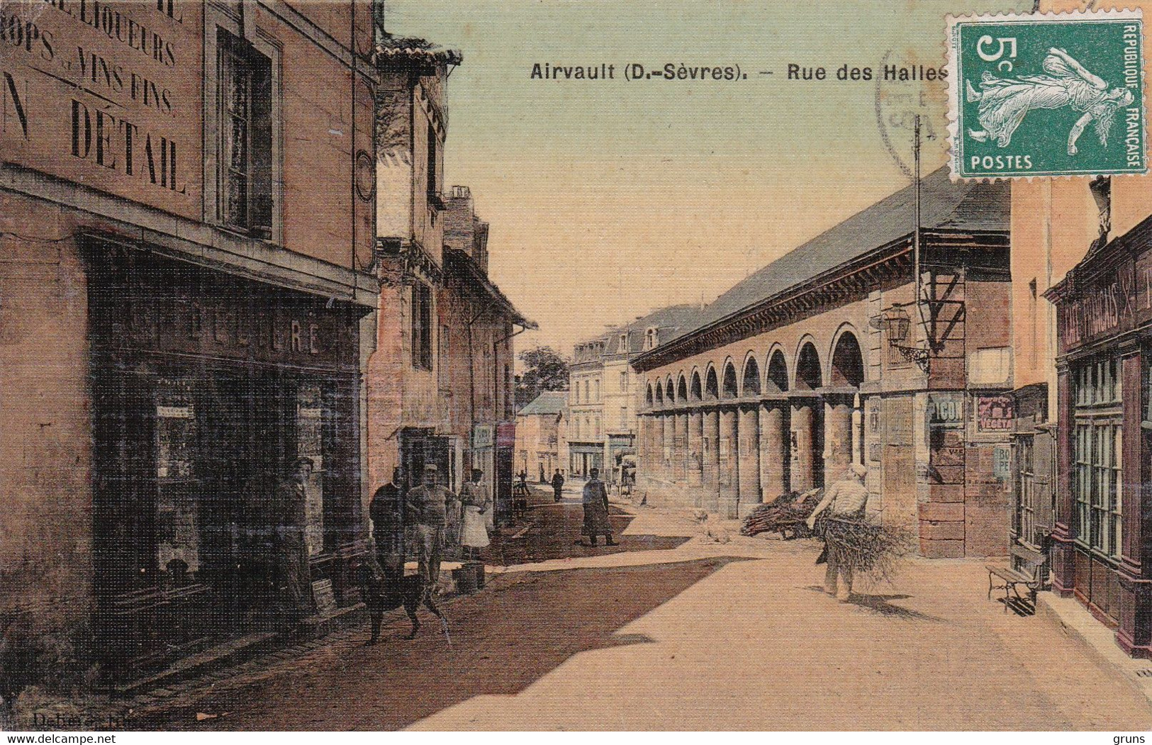 Airvault Rue Des Halles, Rare - Airvault